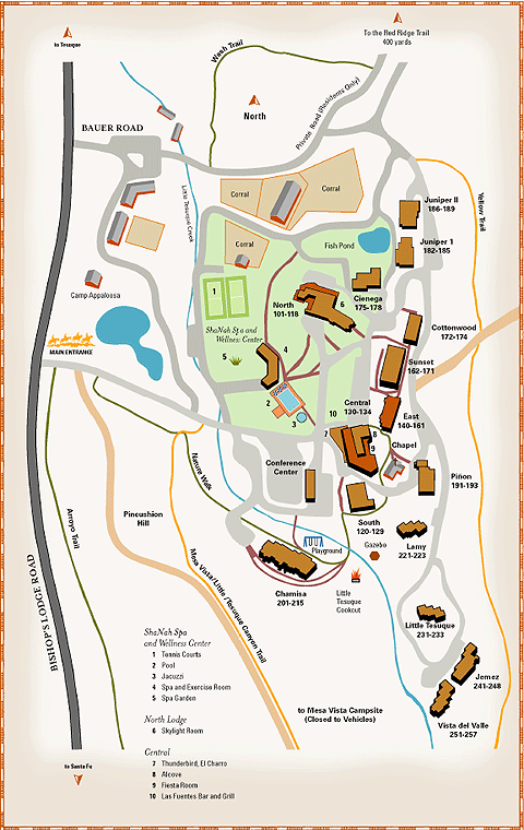 Bishop's Lodge Resort Map